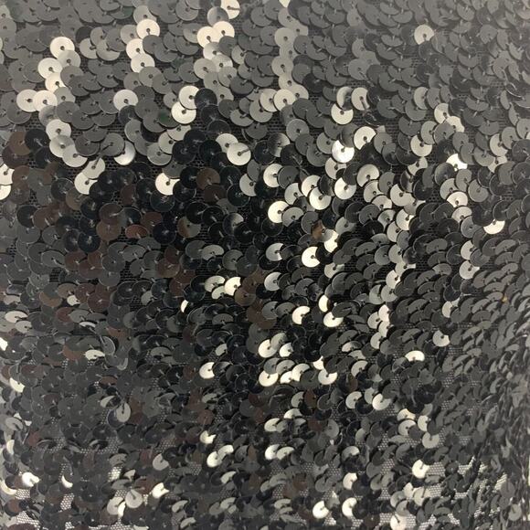 Vintage Y2K Victoria's Secret Sz L Black Sequin Tube Top Bandeau Strapless Disco - Picture 3 of 6